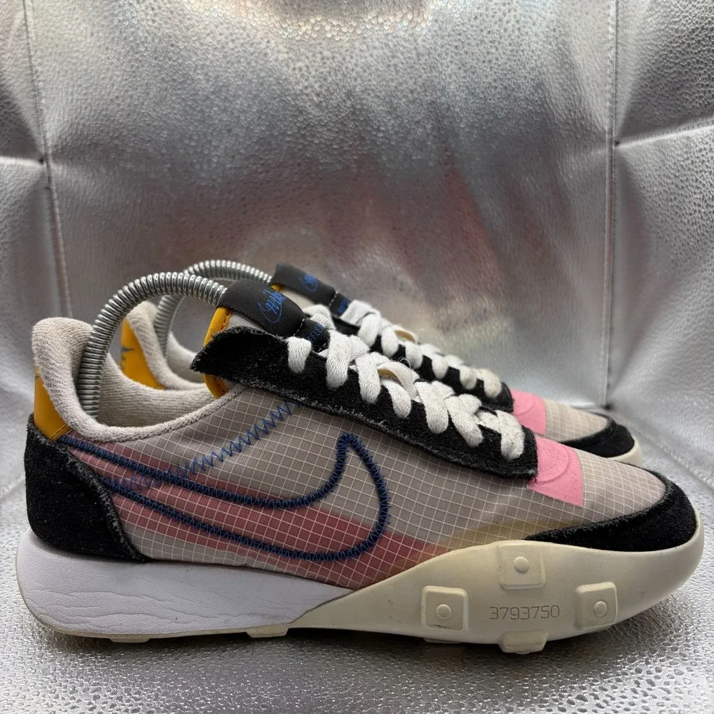 Size 7.5 Nike‎ Waffle Racer 2X White Chile Red Womens Running Shoes DH1073-100